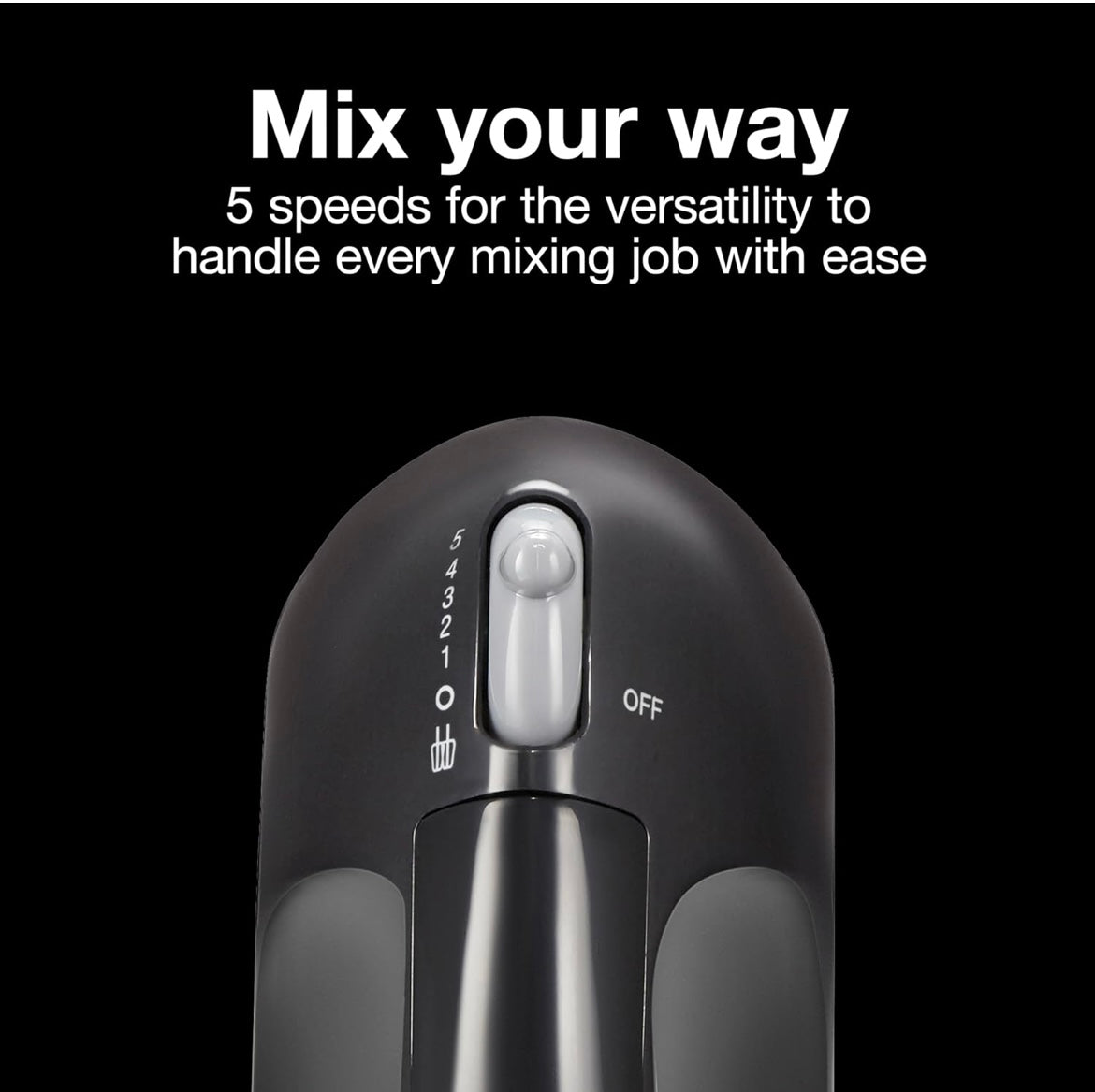 Easy Mix™ 5 speed (black)
hand mixer
