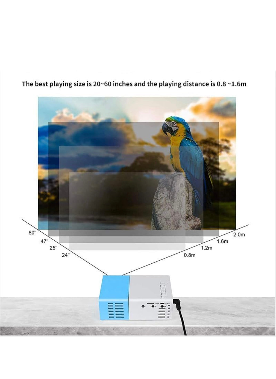 Projector, HDMI/USB short throw projector