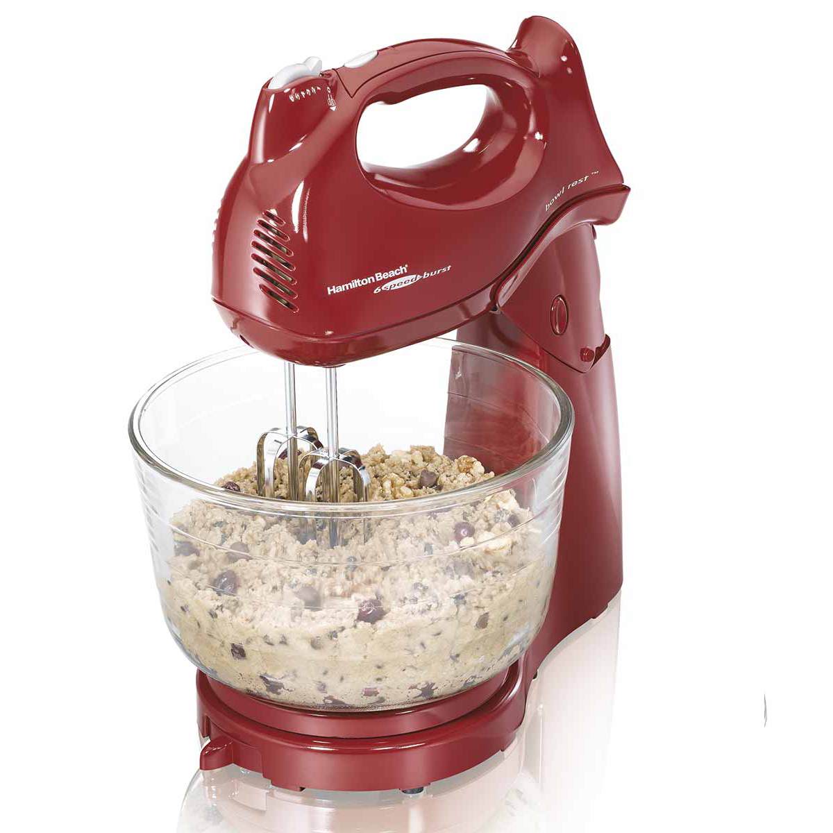 Power Deluxe™ 6 Speed Hand/Stand Mixer, Red