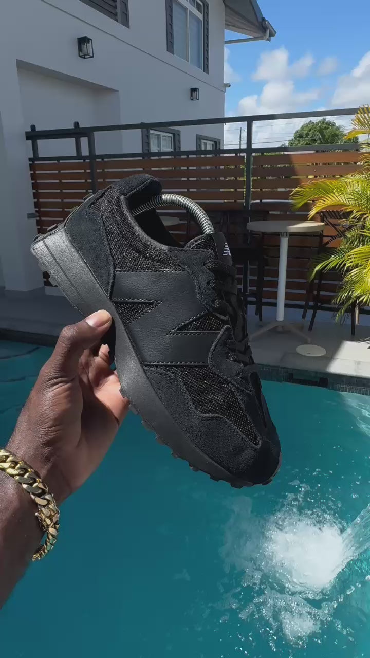 All Black New Balance 327s